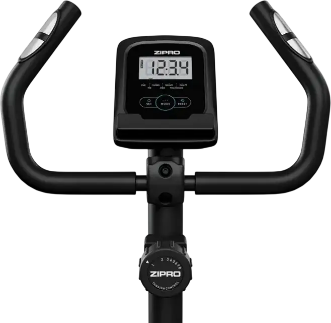 Zipro One S Magnetic Resistance Exercise Bike, 8 Adjustable Levels, LCD Display for Pulse and Calories, Phone Holder, Compact Home Cardio Trainer
