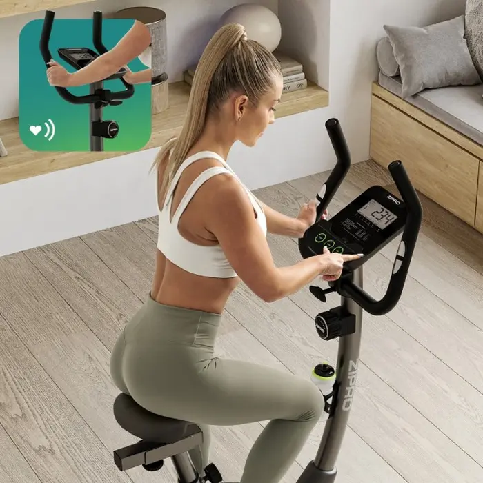 Zipro Nitro Magnetic Exercise Bike, 8kg Flywheel, 8 Resistance Levels, LCD Computer, Pulse Sensors, Max User Weight 150kg, Adjustable Seat and Handlebars
