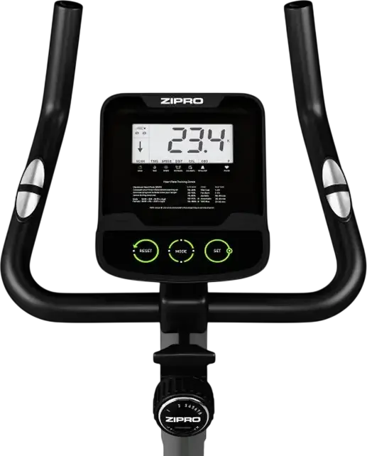 Zipro Nitro Magnetic Exercise Bike, 8kg Flywheel, 8 Resistance Levels, LCD Computer, Pulse Sensors, Max User Weight 150kg, Adjustable Seat and Handlebars