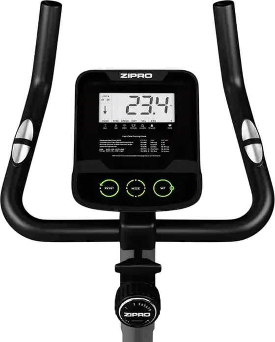 Zipro Nitro Magnetic Exercise Bike, 8kg Flywheel, 8 Resistance Levels, LCD Computer, Pulse Sensors, Max User Weight 150kg, Adjustable Seat and Handlebars