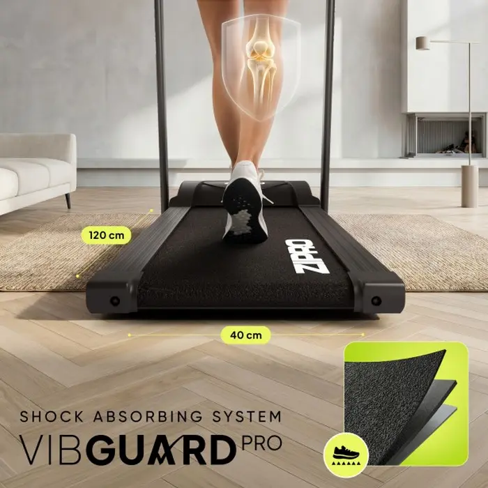 Zipro Colt Electric Folding Treadmill, 1080W Motor, 12 km/h Max Speed, VibGuard Cushioning, 12 Training Programs, LCD Display, Max 120 kg