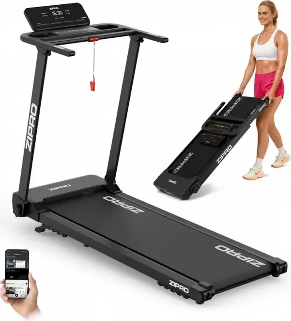 Zipro Forma Electric Training Treadmill, 12 km/h Max Speed, 120 kg Capacity, Reel Feel Cushioning, Bluetooth for Zwift & Kinomap, Foldable Design