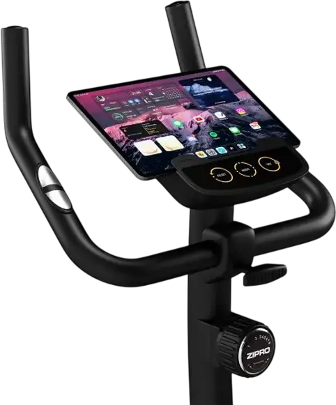 Zipro Nitro RS Magnetic Exercise Bike, 8kg Flywheel, 8 Resistance Levels, LCD Console, Pulse Sensors, Max User Weight 150kg, White and Black
