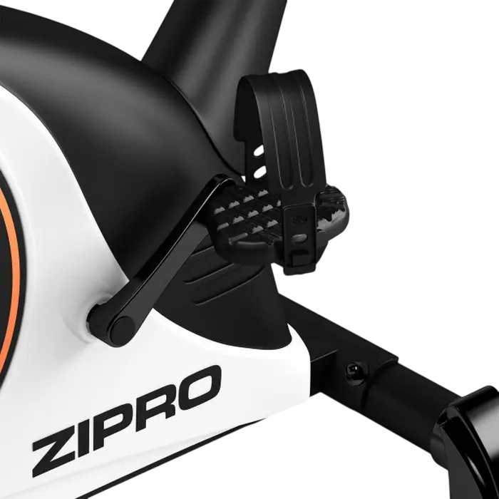 Zipro Nitro RS Magnetic Exercise Bike, 8kg Flywheel, 8 Resistance Levels, LCD Console, Pulse Sensors, Max User Weight 150kg, White and Black