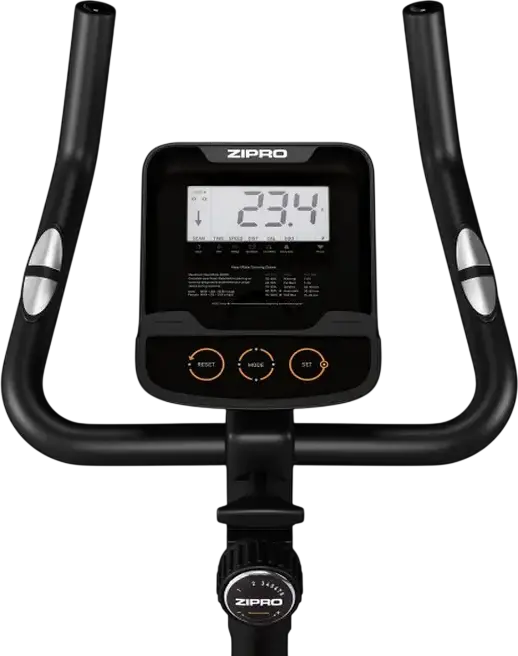 Zipro Nitro RS Magnetic Exercise Bike, 8kg Flywheel, 8 Resistance Levels, LCD Console, Pulse Sensors, Max User Weight 150kg, White and Black