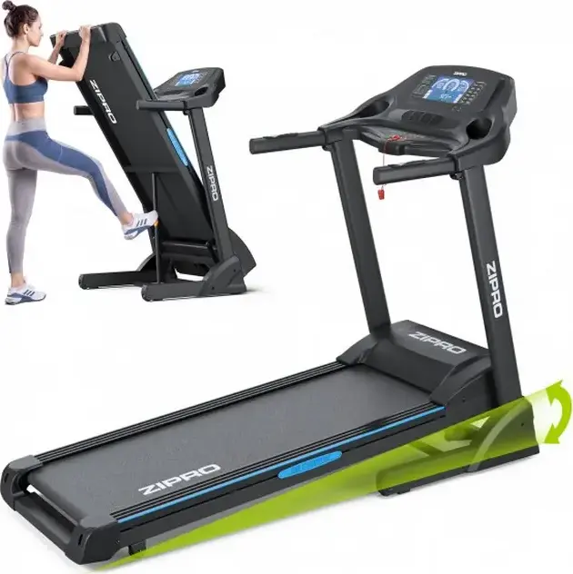 Zipro Notus Treadmill, 2.5 HP Motor, 18 km/h Max Speed, 0-15 Level Inclination, Air Cushion Pro, Foldable, Max User Weight 150 kg, 135 x 47 cm Belt