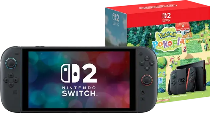 Nintendo Switch 2 Portable Game Console Pokémon Pokopia Bundle, Black, 7.9-inch HD Touch Screen, 12 GB RAM, 256 GB Storage, Bluetooth 5.1, Wi-Fi