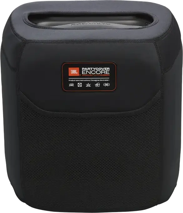 JBL PartyCover Encore 2 Protective Case for PartyBox Encore 2 and Essential 2, Dust-proof and Scratch-proof Rubber and Knitted Fabric, Black