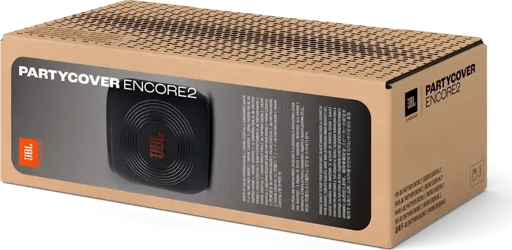 JBL PartyCover Encore 2 Protective Case for PartyBox Encore 2 and Essential 2, Dust-proof and Scratch-proof Rubber and Knitted Fabric, Black