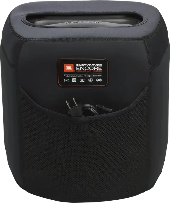 JBL PartyCover Encore 2 Protective Case for PartyBox Encore 2 and Essential 2, Dust-proof and Scratch-proof Rubber and Knitted Fabric, Black