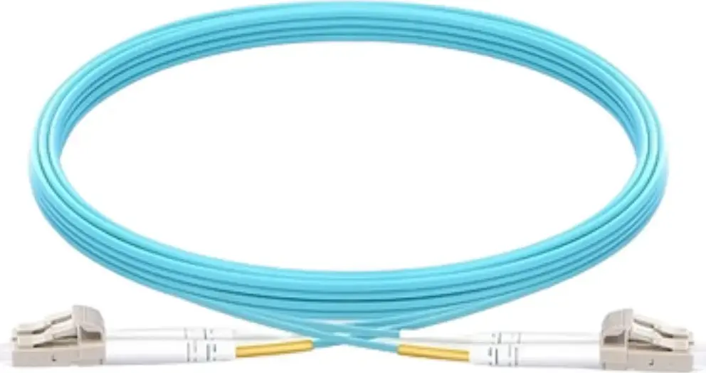 APC Electronic OM4 Multimode Fiber Optic Patch Cord LC-LC Duplex, 7m, Aqua, High-Performance Data Center Network Cable