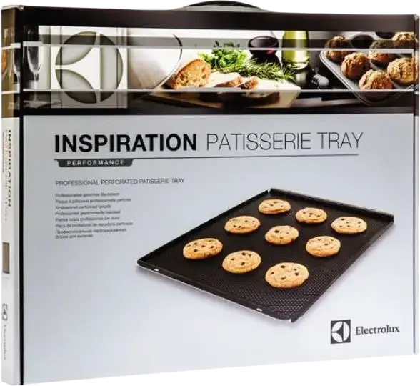 Tava de patiserie perforata Electrolux E9OOPT01 Inspiration Performance Professional, Aluminiu Antiaderent 465x385x10mm, Neagra