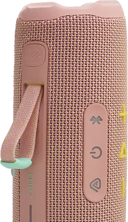 Портативная Bluetooth-колонка JBL Flip 7, Розовая, стандарт Bluetooth 5.4, защита IP68, звук JBL Pro с AI Sound Boost, Auracast, 2-полосная система, до 16ч работы