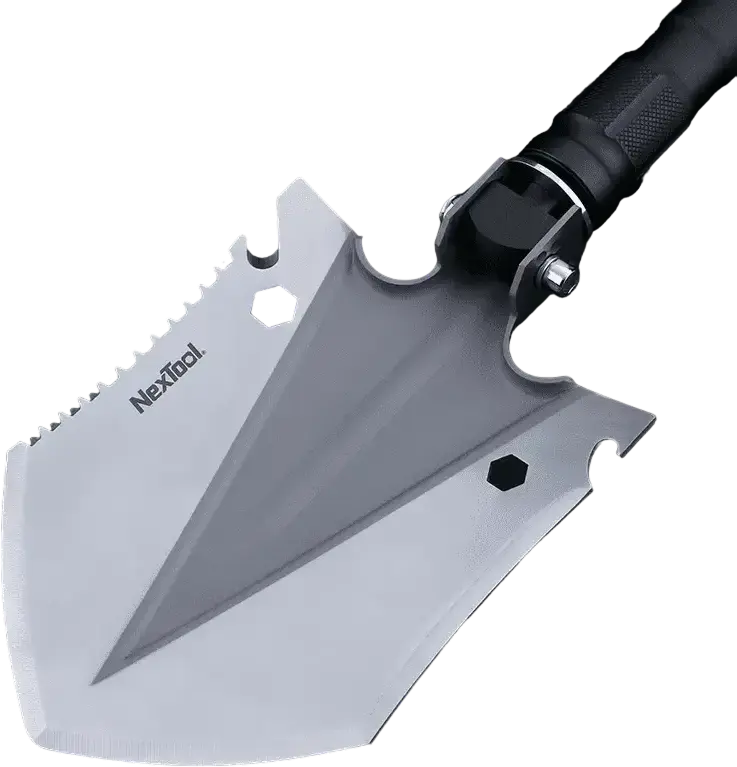 NexTool Multi-Functional Detachable Shovel Large, Aerospace-grade Aluminum Shaft 1m, Shield-style Blade, 1.8t Load Capacity, Integrated Saw and Hoe
