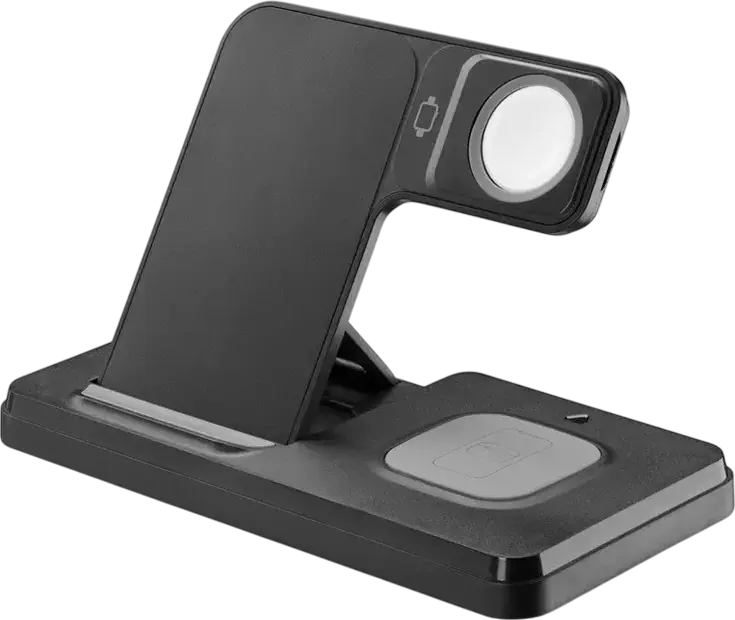 Încărcător wireless Cellularline Triple Station 3 in 1, 15W, Negru