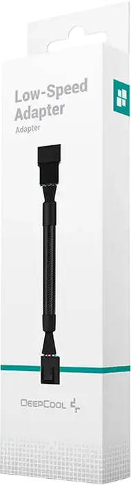 Adaptor DeepCool Low-Speed pentru ventilatoare de carcasa 4-pin PWM, Reductor de Tensiune pentru Reducerea Zgomotului si Controlul RPM, Negru, 114mm