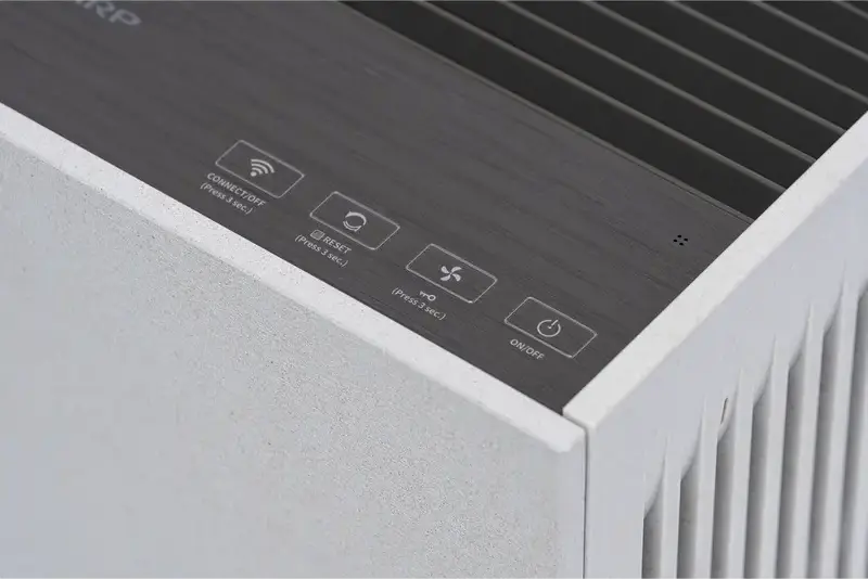 Sharp FP-S42EU-L Air Purifier, HEPA Filter, Ionization, Wi-Fi, Sharp Life Air App, 30 m2 Coverage, Light Grey, 23W, Remote Control, 23.5x23.5x37.2 cm