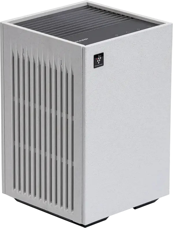 Sharp FP-S42EU-L Air Purifier, HEPA Filter, Ionization, Wi-Fi, Sharp Life Air App, 30 m2 Coverage, Light Grey, 23W, Remote Control, 23.5x23.5x37.2 cm