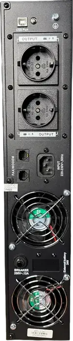 Ultra Power RTL-1.5K UPS 1500VA 1200W Pure Sine Wave Rackmount Uninterruptible Power Supply with AVR LCD Display Metal Case and 2 Schuko Outlets