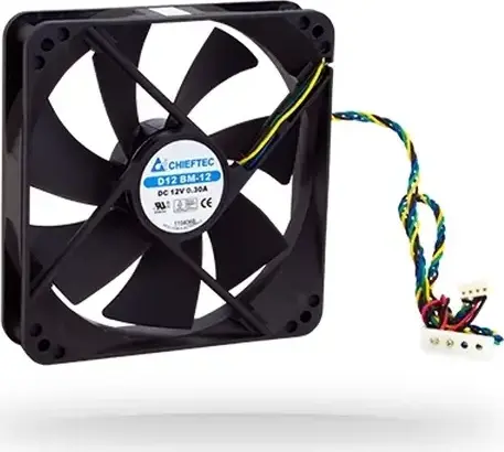 PC Case Fan Chieftec AF-1225PWM, 120x120x25 mm, Ball Bearing, 1650rpm, <32db, PWM, 4pin for PSU/Mole