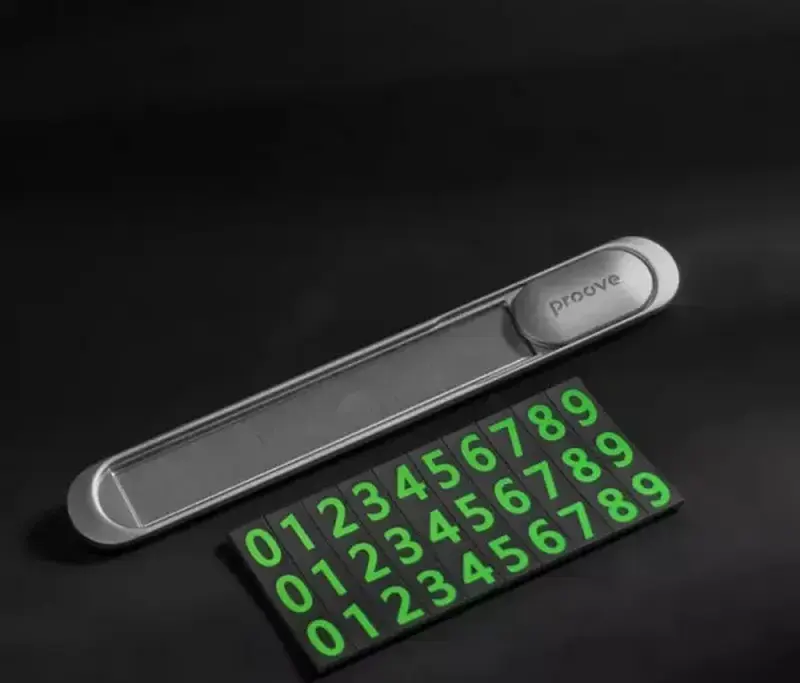 Cartela de parcare Proove Parking Number Plate Metal Lock, Gri inchis