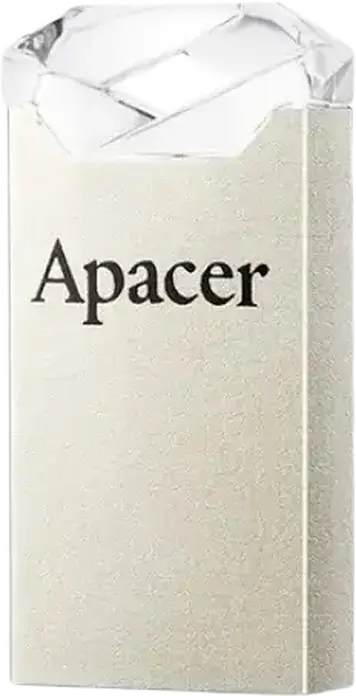 Apacer AH111 USB 2.0 Flash Drive, 32GB Storage, Silver Metal Body with Plastic Cap, Plug & Play, Compatible with Windows, macOS, Linux