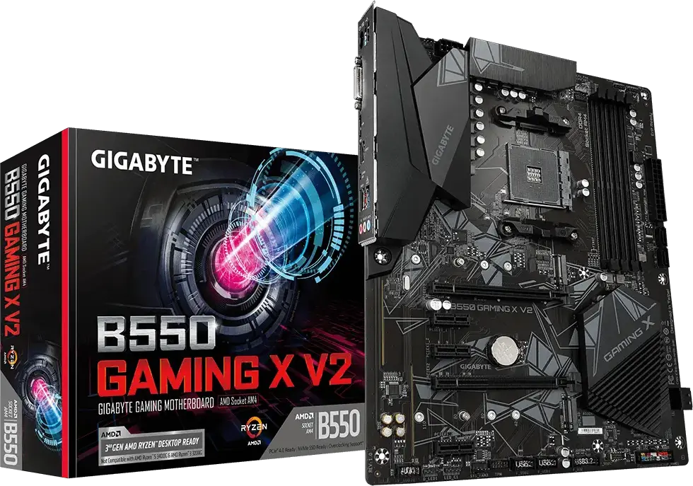 Placa de baza Gigabyte B550 GAMING X V2, Socket AMD AM4, Chipset B550, ATX, DDR4 4733MHz (OC), PCIe 4.0, Dual M.2, HDMI 2.1, Q-Flash Plus