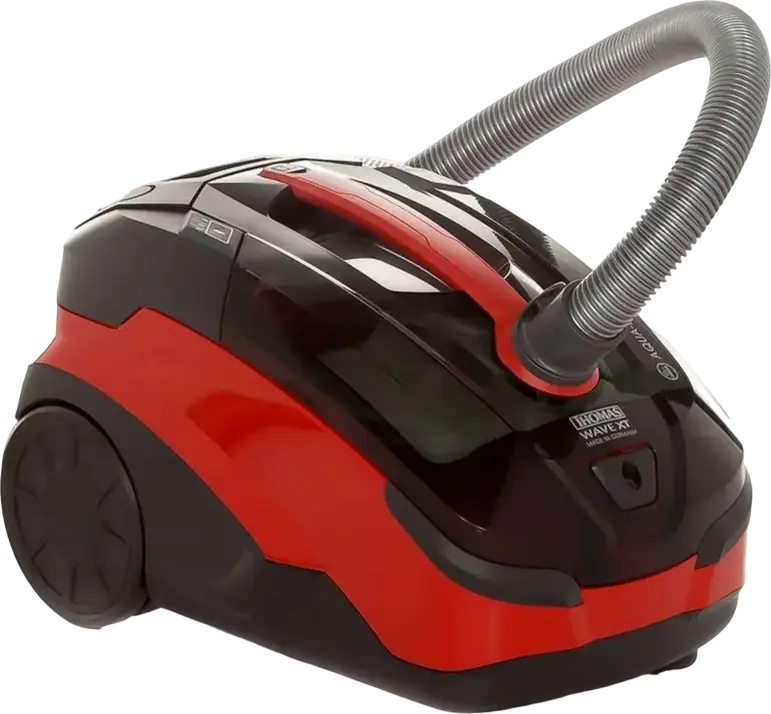 Thomas Wave XT Aqua-Box Vacuum Cleaner, 1600W, 320W Suction, HEPA 13 Filter, Wet and Dry Cleaning, Water Filtration, Black and Red, Made in Germany
