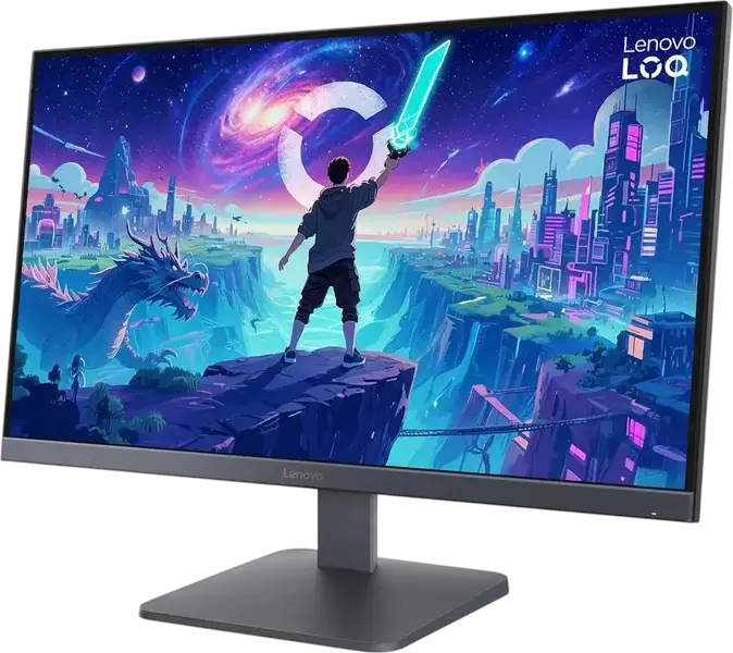 Lenovo LOQ 24-10 Gaming Monitor, 23.8" Fast IPS FHD 1920x1080, 200Hz Refresh Rate, 0.5ms MPRT, HDR10, AMD FreeSync Premium, HDMI 2.1, DisplayPort 1.4