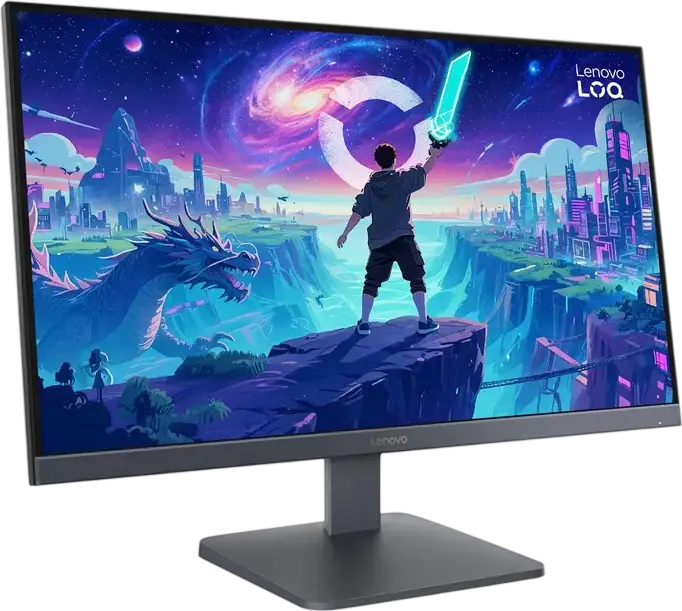Monitor Gaming Lenovo LOQ 27q-10 27", WQHD 2560x1440 IPS, Rata de Refresh 180Hz, Timp Raspuns 0.5ms MPRT, HDR10, AMD FreeSync, HDMI 2.1, DisplayPort 1.4