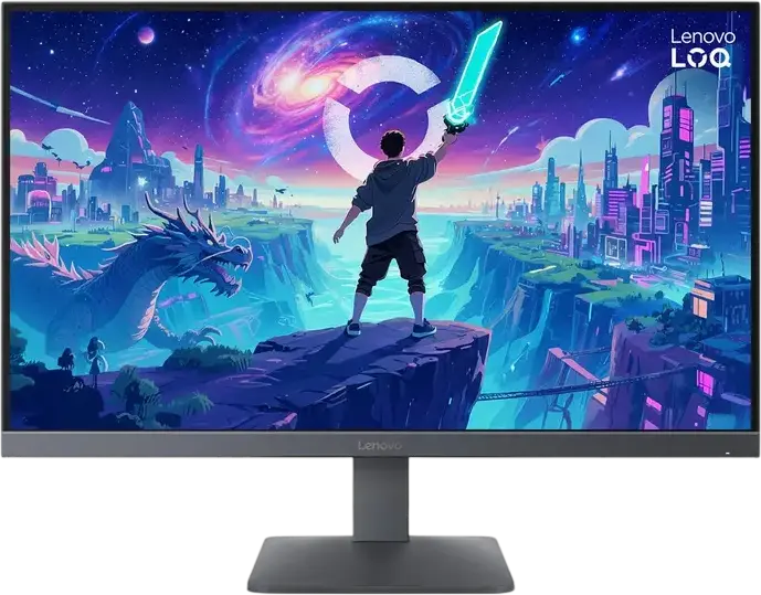 Monitor Gaming Lenovo LOQ 27q-10 27", WQHD 2560x1440 IPS, Rata de Refresh 180Hz, Timp Raspuns 0.5ms MPRT, HDR10, AMD FreeSync, HDMI 2.1, DisplayPort 1.4