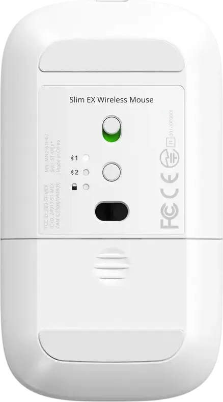 Mouse Wireless Satechi Slim EX, Argintiu, Conectivitate 3-in-1 Bluetooth 5.3 si 2.4GHz USB-C, Aluminiu Anodizat, Click Silentios, 1200 DPI, Ambidextru, Reincarcabil
