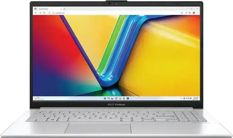ASUS Vivobook Go 15 E1504FA Laptop, 15.6" FHD Non-Glare, AMD Ryzen 5 7520U, 16GB LPDDR5 RAM, 512GB NVMe SSD, Backlit Keyboard, Wi-Fi 6, Cool Silver, No OS
