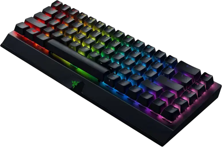 Игровая механическая клавиатура Razer BlackWidow V3 Mini HyperSpeed 65%, беспроводная, переключатели Green Clicky, Chroma RGB, Bluetooth, 2.4ГГц, USB-C