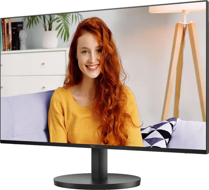 Монитор AOC 24B3HA2 23.8 дюйма FHD IPS, частота обновления 100Гц-120Гц, 1мс MPRT, Adaptive-Sync, безрамочный дизайн, встроенные динамики, черный
