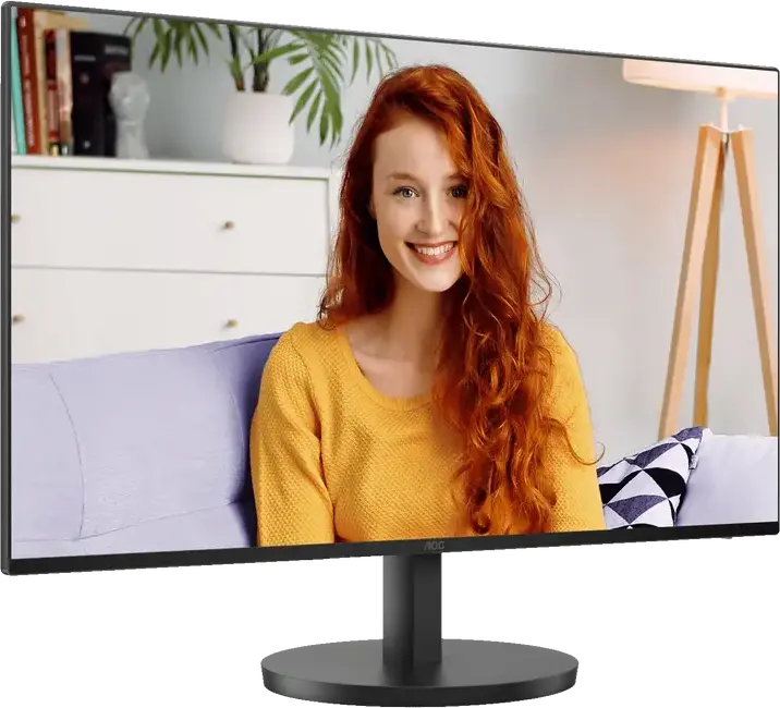 Монитор AOC 24B3HA2 23.8 дюйма FHD IPS, частота обновления 100Гц-120Гц, 1мс MPRT, Adaptive-Sync, безрамочный дизайн, встроенные динамики, черный