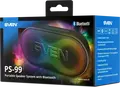 SVEN PS-99 Portable Bluetooth Speaker, 10W RMS, IPX5 Water Resistant, RGB Backlight, TWS, 1800mAh Battery, USB Type-C, AUX, Black