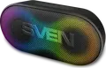 SVEN PS-99 Portable Bluetooth Speaker, 10W RMS, IPX5 Water Resistant, RGB Backlight, TWS, 1800mAh Battery, USB Type-C, AUX, Black