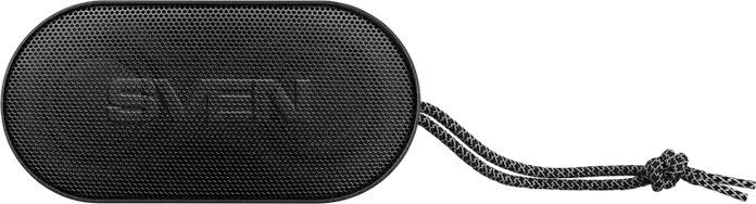SVEN PS-99 Portable Bluetooth Speaker, 10W RMS, IPX5 Water Resistant, RGB Backlight, TWS, 1800mAh Battery, USB Type-C, AUX, Black