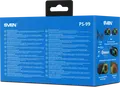 SVEN PS-99 Portable Bluetooth Speaker, 10W RMS, IPX5 Water Resistant, RGB Backlight, TWS, 1800mAh Battery, USB Type-C, AUX, Black