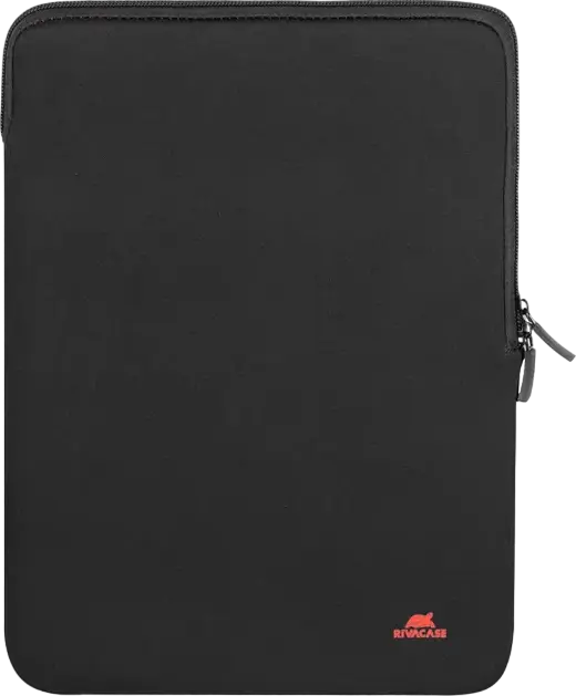 Rivacase 5221 Slim Laptop Sleeve for 13.3 inch MacBook and Ultrabooks, Black, 5mm Neoprene Protective Case with Double Zipper and Elastic Interior