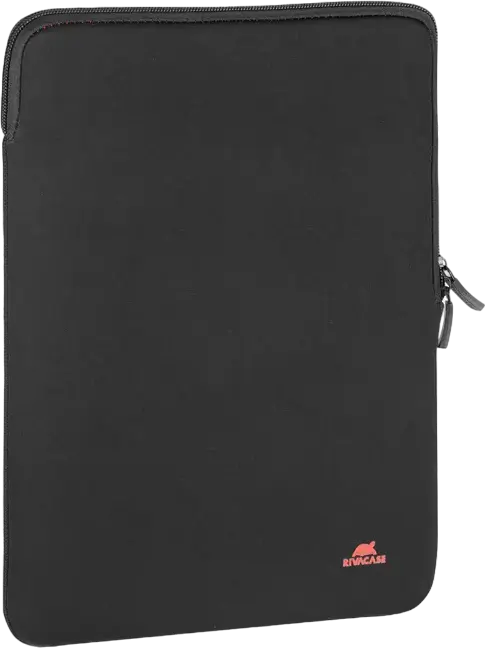 Rivacase 5221 Slim Laptop Sleeve for 13.3 inch MacBook and Ultrabooks, Black, 5mm Neoprene Protective Case with Double Zipper and Elastic Interior
