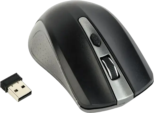 Gembird MUSW-4B-04-GB Wireless Optical Mouse, 4 Buttons, 800/1200/1600 DPI Adjustable, 2.4 GHz Nano USB Receiver, Ambidextrous, Grey/Black