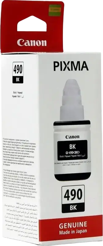 Sticla de Cerneala Canon GI-490 Negru Pigmentate 135ml pentru Imprimante PIXMA Seria G MegaTank, Sistem CISS Anti-varsare, Capacitate 6000 Pagini