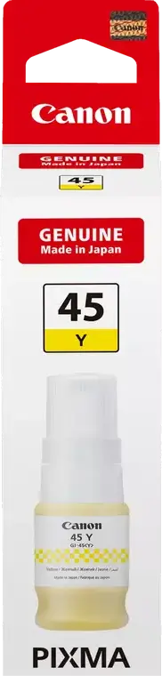 Чернила Canon GI-45 Желтый в бутылке 40мл для принтеров MAXIFY GX1040 GX2040, ресурс 3000-4500 страниц, система заправки без проливов, Made in Japan