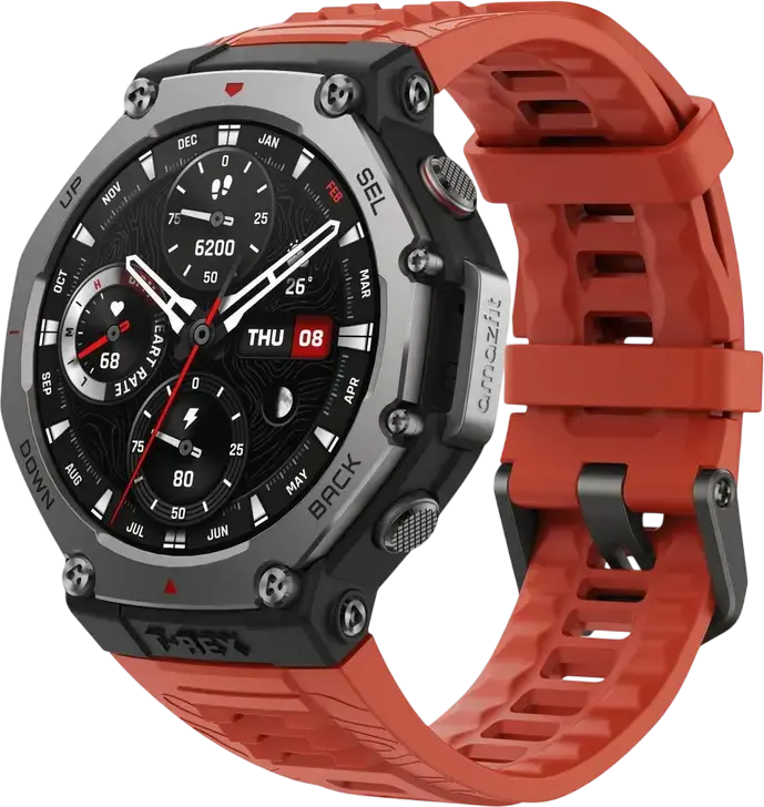 Ceas inteligent Xiaomi Amazfit T-Rex 3, 48mm, Lava