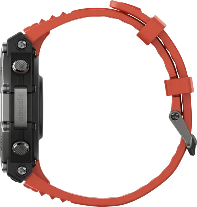 Smartwatch Amazfit T-Rex 3, AMOLED 1.5", 2000 nits, Otel Inoxidabil 316L, 10 ATM, Freediving 45m, Zepp OS 4, GPS Dual-band, Baterie 27 zile, Lava