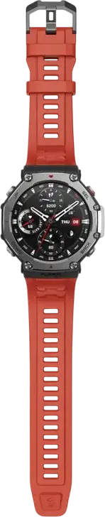 Smartwatch Amazfit T-Rex 3, AMOLED 1.5", 2000 nits, Otel Inoxidabil 316L, 10 ATM, Freediving 45m, Zepp OS 4, GPS Dual-band, Baterie 27 zile, Lava