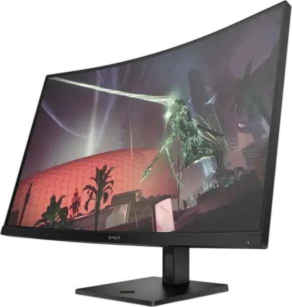 Игровой монитор HP OMEN 32c, 31.5 дюйма, изогнутый 1500R, WQHD 2560x1440, 165Гц, 1мс, VA-панель, HDR400, AMD FreeSync Premium, черный