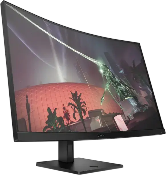 Игровой монитор HP OMEN 32c, 31.5 дюйма, изогнутый 1500R, WQHD 2560x1440, 165Гц, 1мс, VA-панель, HDR400, AMD FreeSync Premium, черный